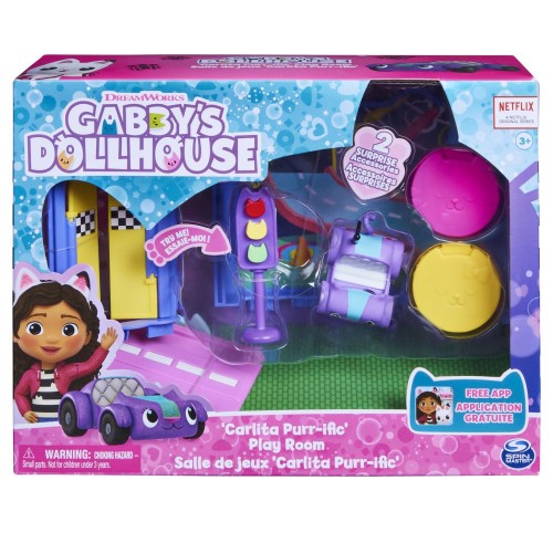 Spin Master Gabbys Dollhouse: Carlita Purr-ific Play Room Deluxe Room Set (6064149)