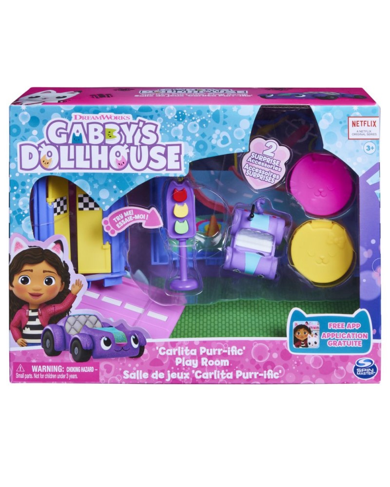 Spin Master Gabbys Dollhouse: Carlita Purr-ific Play Room Deluxe Room Set (6064149)