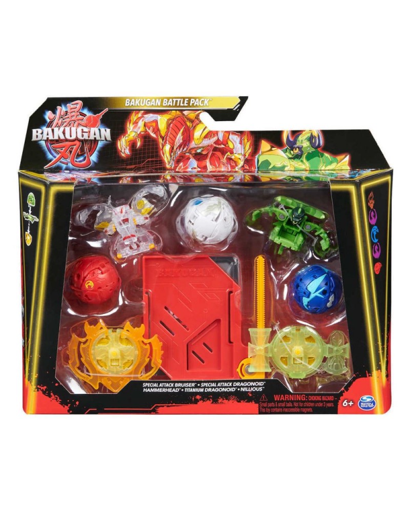 Spin Master Bakugan: Battle Pack - Special Attack Bruiser/Dragonoid/Hammerhead/Titanium Dragonoid/Nillious (20142085)