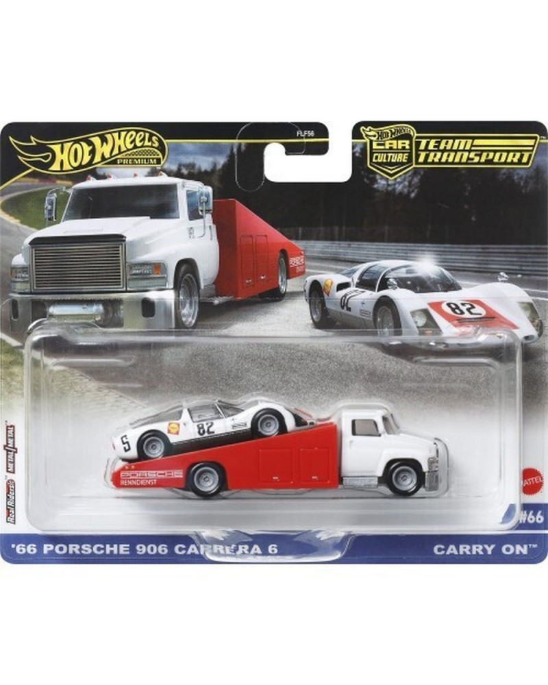 Mattel Hot Wheels: Premium Car Culture Team Transport - 66 Porsche 906 Carrera 6 Carry On (HRV47)
