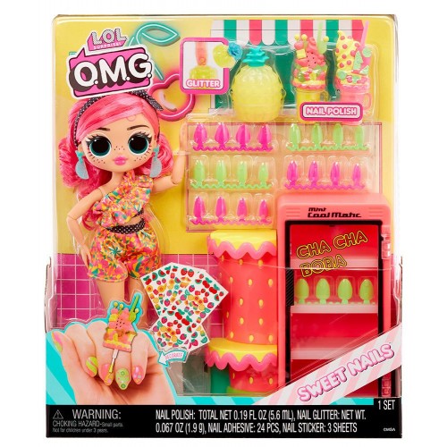 MGA L.O.L. Surprise!: O.M.G. Sweet Nails™ - Pinky Pops Fruit Shop Doll (503842-EUC)