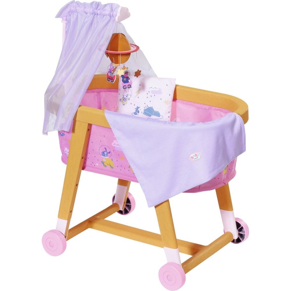 Zapf Creation: Baby Born - Good Night Bassinet in Wooden Effect (829981-116721)