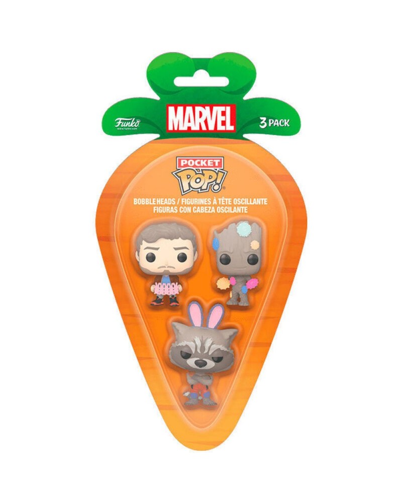 Funko 3-Pack Carrot Pocket Pop!: Guardians of the Galaxy (PDQ) Vinyl Figures