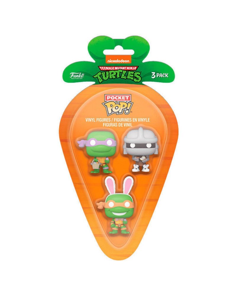 Funko 3-Pack Carrot Pocket Pop!: Teenage Mutant Ninja Turtles - Donatello/Michelangelo/Shredder Vinyl Figures