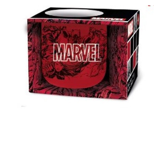 Stor: Marvel Pattern - Ceramic Breakfast Mug in Gift Box (400ml) (75434)