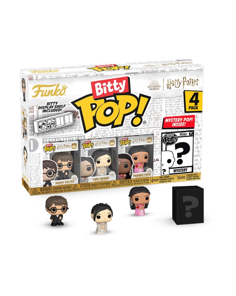Funko Bitty Pop! 4-Pack: Harry Potter Goblet of Fire - Harry Potter, Cho Chang, Parvati Patil, Mystery Pop! Vinyl Figures