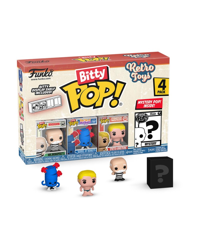 Funko Bitty Pop! 4-Pack: Retro Toys: Mr. Monopoly Vinyl Figures