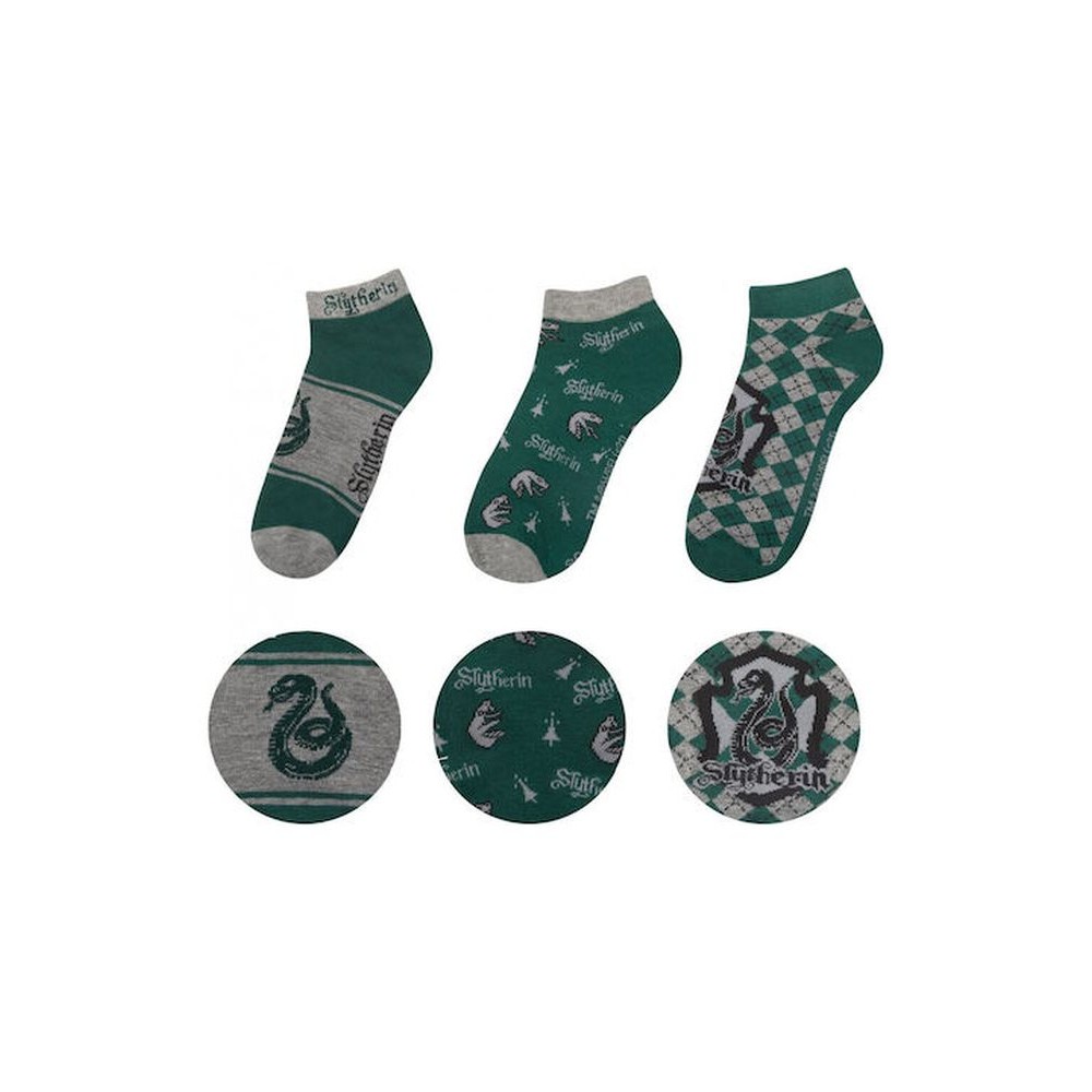 Cinereplicas Movies: Harry Potter - Slytherin Socks (Ankle) (Set of 3) (CR1632)