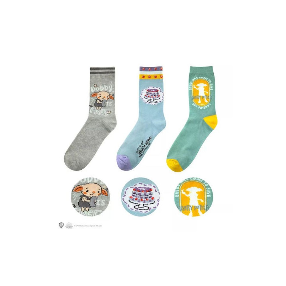 Cinereplicas Movies: Harry Potter - Dobby Socks (Set of 3) (CR1603)