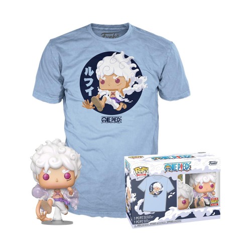 Funko Pop! &amp; Tees: One Piece - Luffy Fifth Gear Vinyl Figure &amp; T-Shirt (M)