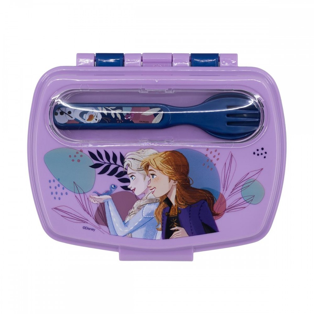 Stor Disney: Frozen Trust The Journey - Funny Sandwich Box With Cutlery (74209)