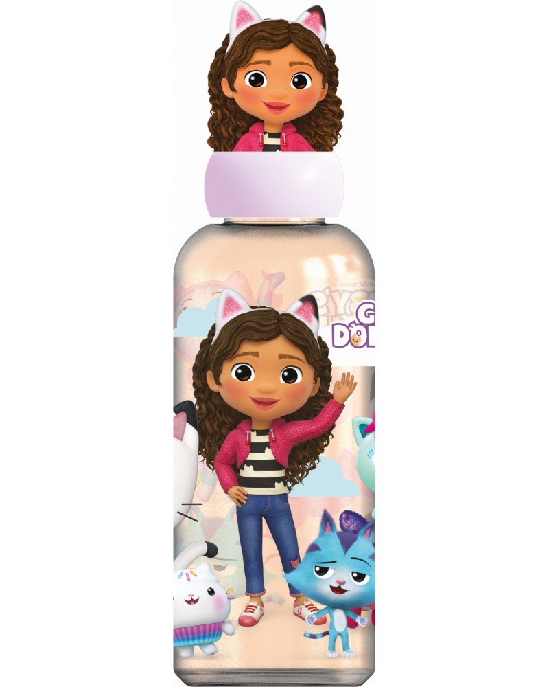Stor: Gabby Dollhouse - 3D Ecozen Figurine Bottle (560ml) (21254)
