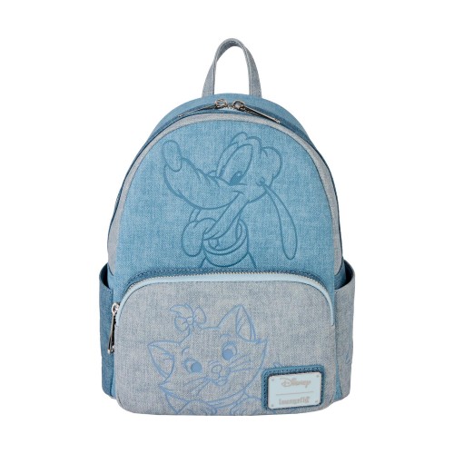 Loungefly Disney: Dogs &amp; Cats Faux Denim Mini Backpack(WDBK4023)