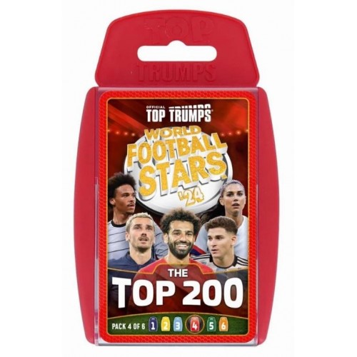 Winning Moves: Top Trumps - World Football Stars 2024 The Top 200 Pack 4 - Card Game (WM04803-EN1)