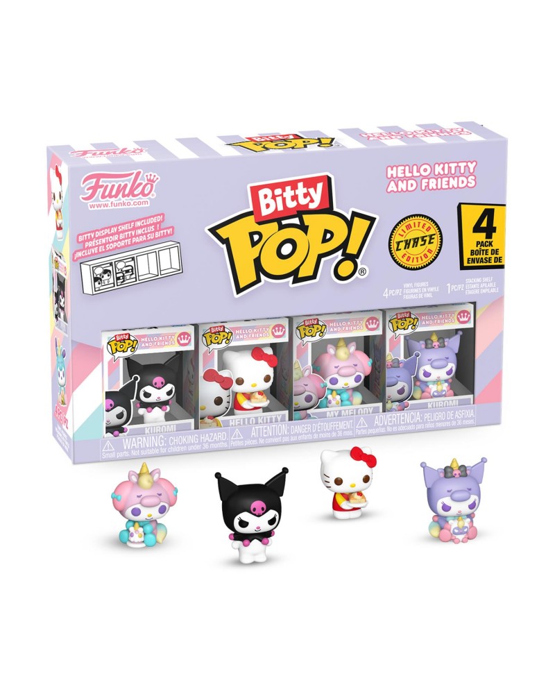 Funko Bitty Pop! 4-Pack: Hello Kitty and Friends - Kuromi, Hello Kitty, My Melody Vinyl Figures