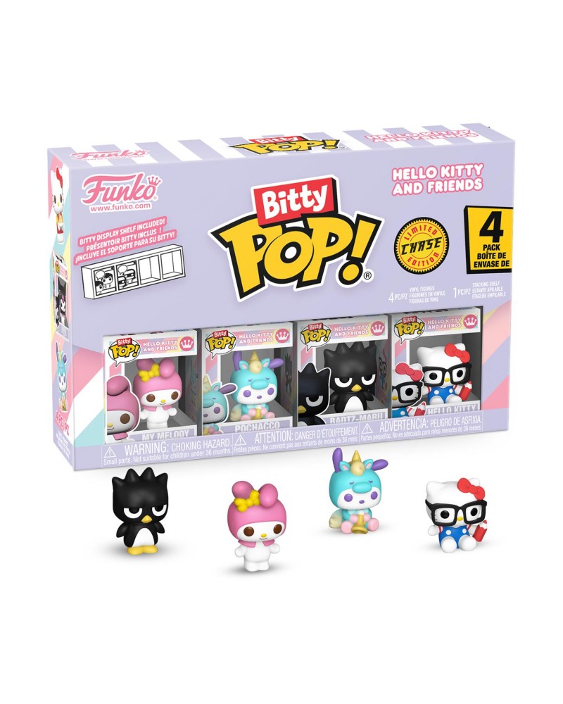 Funko Bitty Pop! 4-Pack: Hello Kitty and Friends - My Melody, Pochacco, Badtz-Maru, Hello Kitty Vinyl Figures