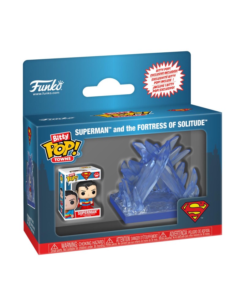 Funko Bitty Pop! Towns: Superman - Superman and The Fortress of Solitude Vinyl Figures