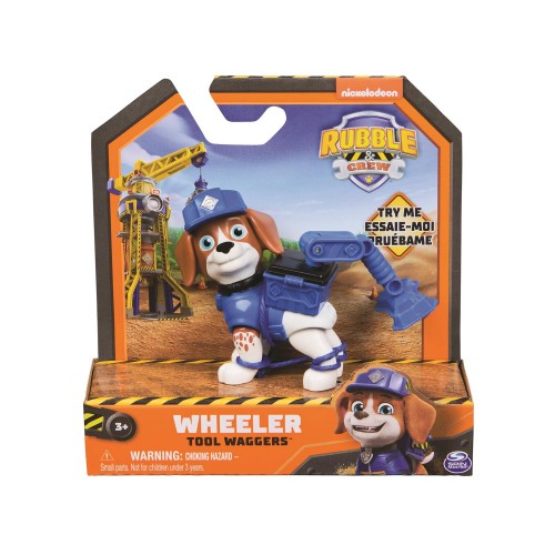 Spin Master Paw Patrol: Rubble  Crew - Wheeler Tool Waggers Action Pup (20148306)