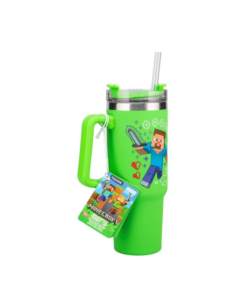 Paladone: Minecraft - Green 900ml Multiway Travel Cup Straw (PP14600MCF)