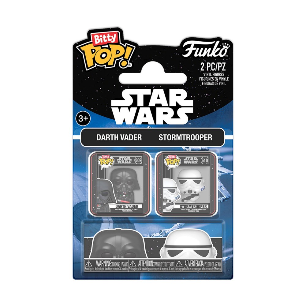 Funko Bitty Pop! 2-pack Disney: Star Wars - Darth Vader &amp; Stormtrooper Vinyl Figures