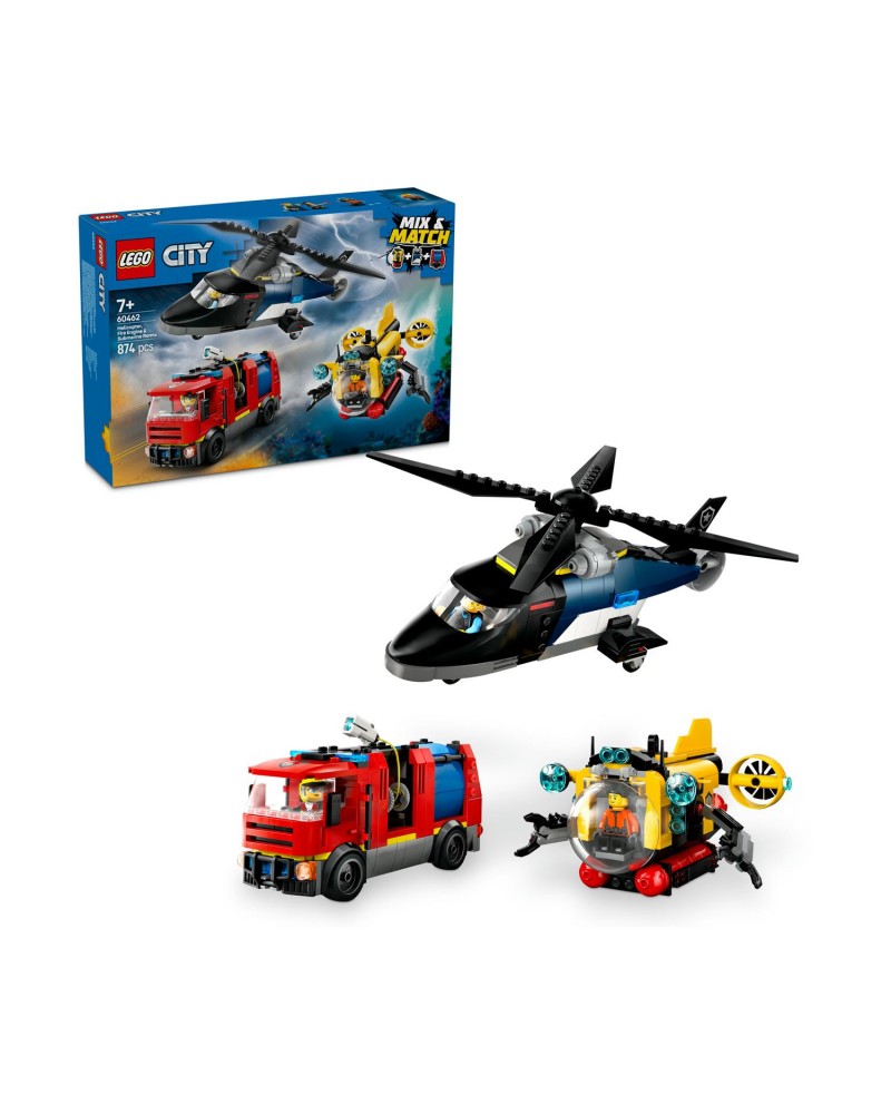 LEGO® City: Helicopter, Fire Truck & Submarine Remix (60462)