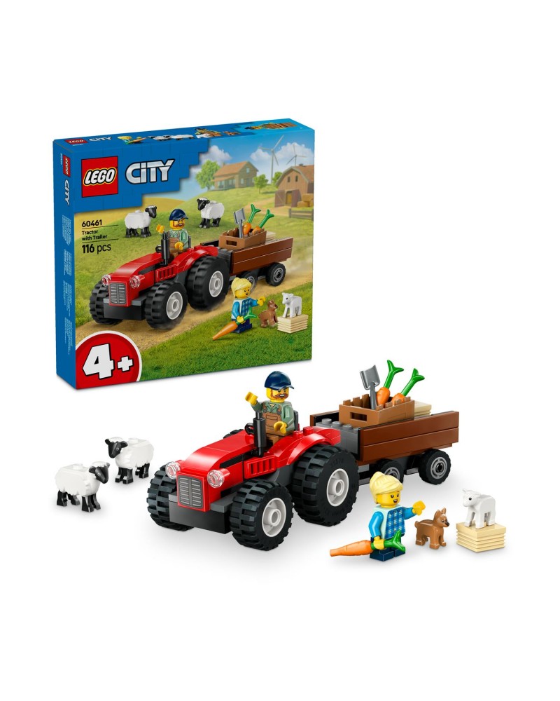 LEGO® City: Red Farm Tractor with Trailer & Sheep (60461)