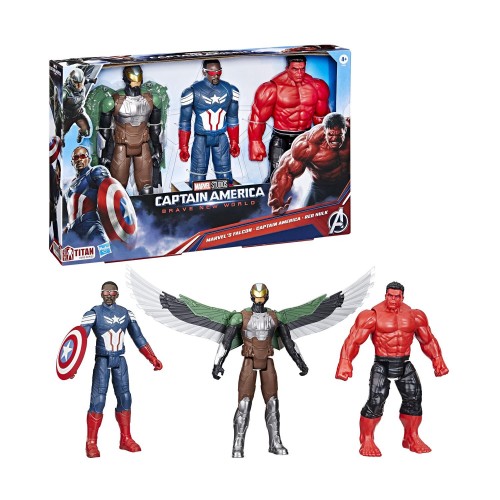 Hasbro Captain America: Brave New World - Titan Heroes Pack of 3 Figures (F9295)