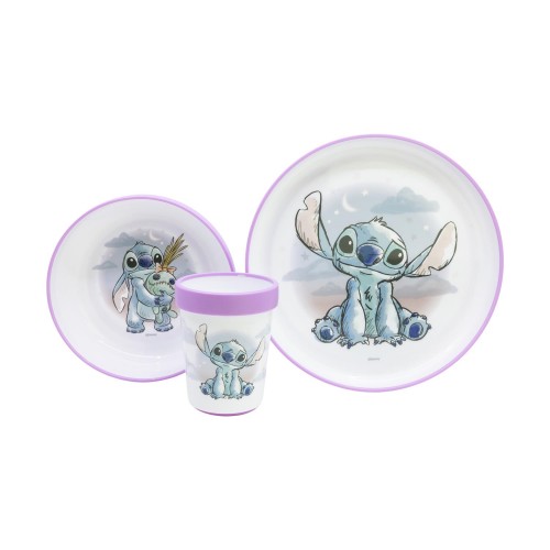 Stor: Stitch Cuddle Me - Baby Non Slip 3 Pcs Bicolor Premium Set In Gift Box (10995)