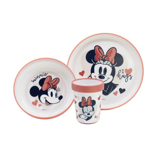 Stor: Minnie Mouse Heart Full - Baby Non Slip 3 Pcs Bicolor Premium Set In Gift Box  (10795)