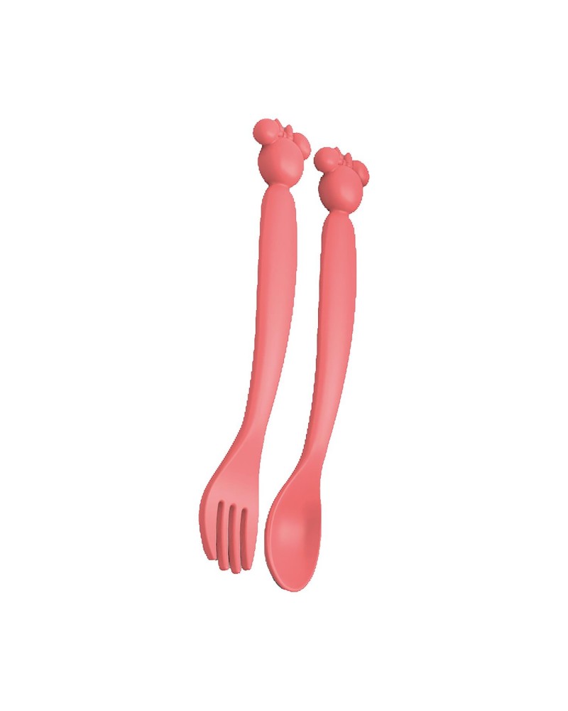Stor:  Minnie Mouse - Toddler 2 Pcs Pp Shaped Cutlery Set  (13325)