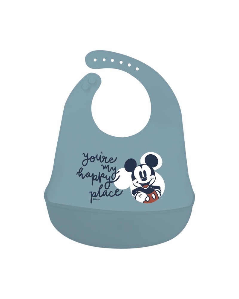 Stor: Mickey Mouse Full Of Smiles - Toddler Silicone Bib  (10429)