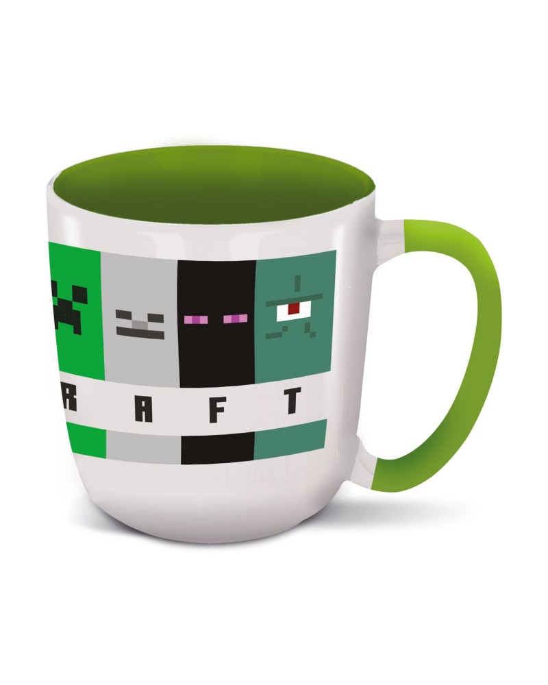 Stor:  Minecraft Squared Pattern - Young Adult Ceramic Elite Mug In Gift Box (385ml) (75618)