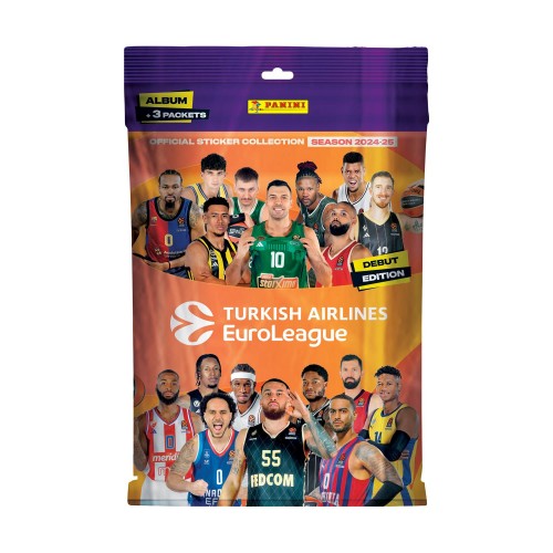  PANINI TURKISH AIRLINES EUROLEAGUE 2025 STARTER PACK ΜΕ ΑΥΤΟΚΟΛΛΗΤΑ (#PA.AL.EL.025)