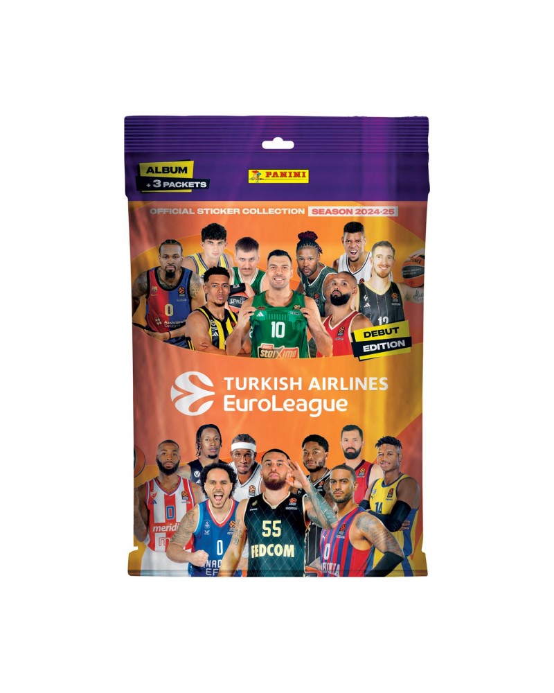 PANINI TURKISH AIRLINES EUROLEAGUE 2025 STARTER PACK ΜΕ ΑΥΤΟΚΟΛΛΗΤΑ (#PA.AL.EL.025)