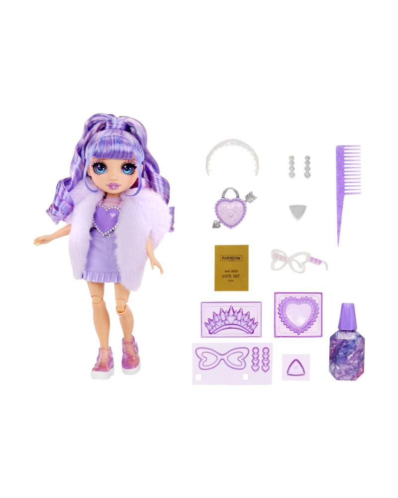 MGA Rainbow High: Creative Crystals Fashion Doll- Violet (121404)