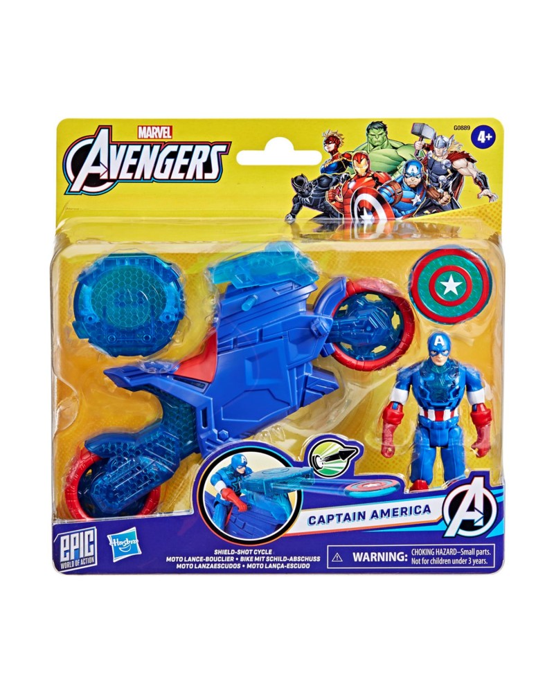 Hasbro Avengers: 4" Captain America Shield Shot Cycle (G0889)