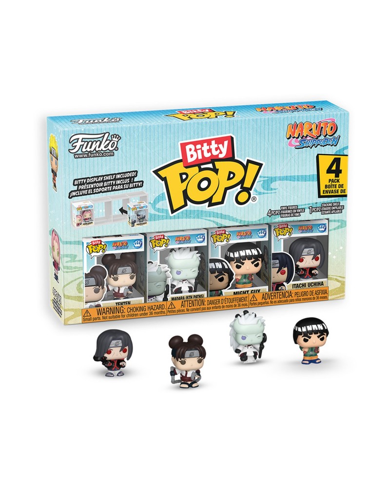 Funko Bitty Pop! 4-Pack: Naruto Shippuden - Tenten, Madara, Might Guy, Itachi Uchiha Vinyl Figures