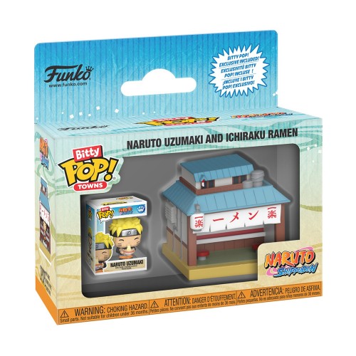 Funko Bitty Pop! Towns: Naruto Shippuden - Naruto Uzumaki and Ichiraku Ramen Vinyl Figures