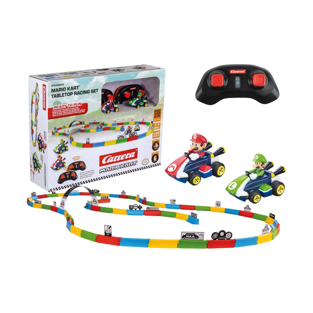 Carrera R/C Car: Mario Kart™ Mario &amp; Luigi Mini RC - 1:43 Tabletop Racing Set (370430015)