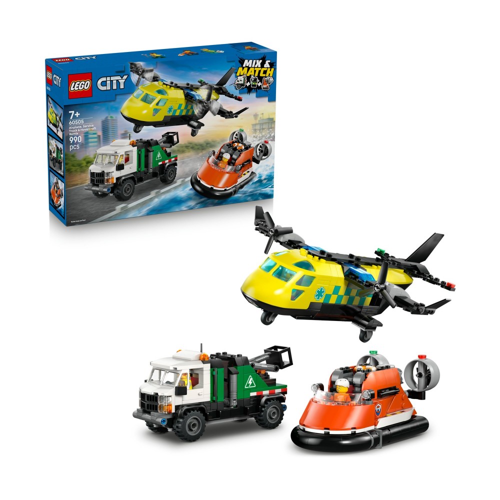 LEGO® City: Airplane, Service Truck &amp; Hovercraft Remix (60505)