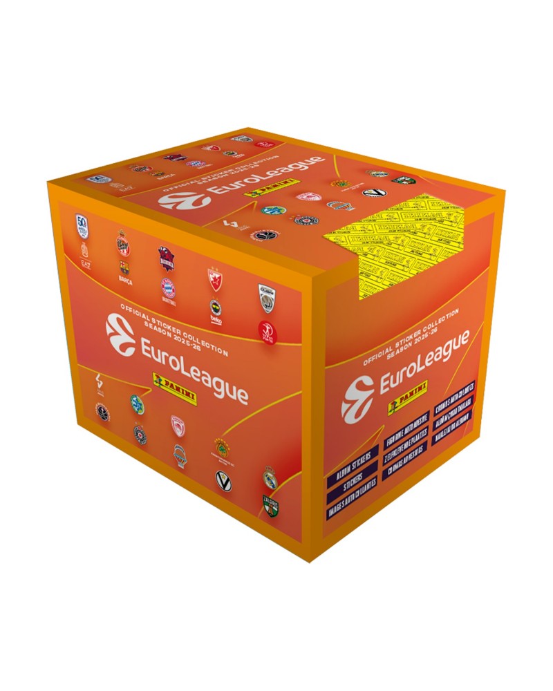 Panini Euroleague 2026: Display of 50 Packs (5 Stickers per Pack)
