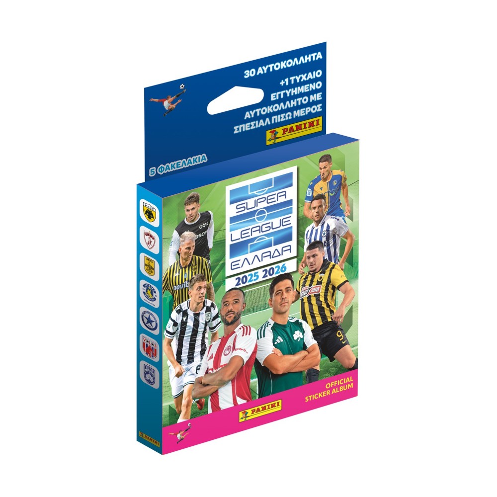 Panini Superleague 2026: Sticker Blister (5 Packs of 6 Stickers plus 1 Special Sticker)