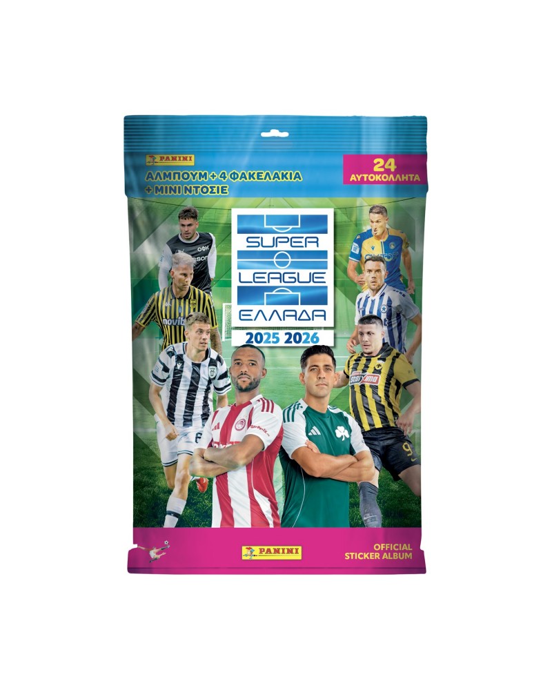 Panini Superleague 2026: Sticker Starter Pack (1 Album, 4 Packs, 1 Binder)