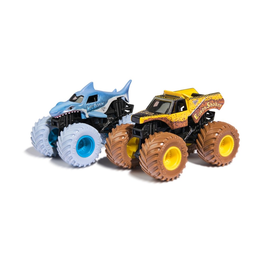 Spin Master Monster Jam: Earth Shaker vs Megalodon - 2 Pack Vehicle (20150277)