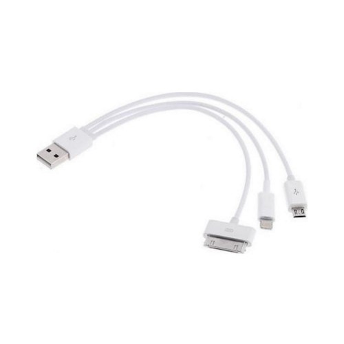 3-IN-1 MULTI USB CHARGING CABLE (MICRO USB, APPLE LIGHTNING  APPLE 30PIN)