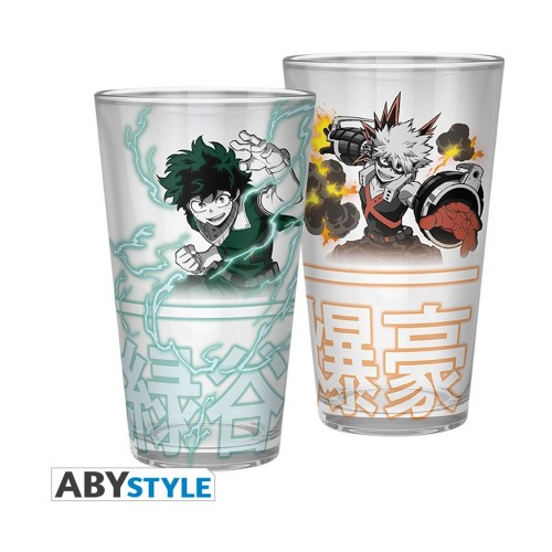 Abysse My Hero Academia - Izuku &amp; Bakugo 400ml Large Glass (ABYVER152)