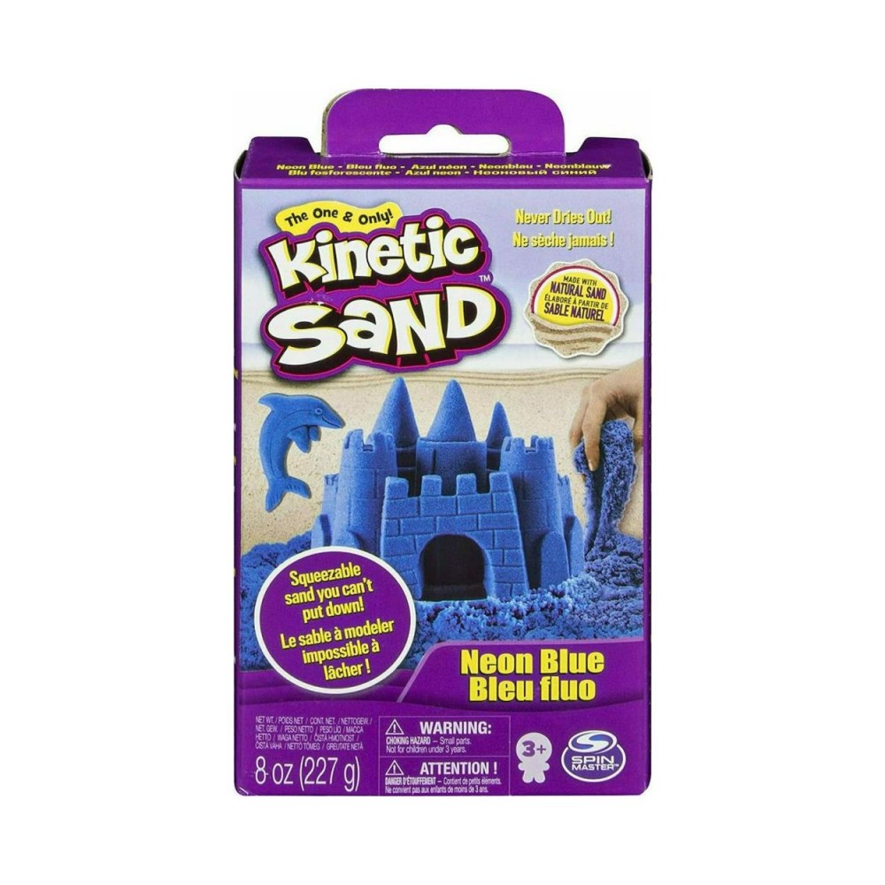 Spin Master Kinetic Sand - Neon Blue Basic Sand 8oz box (20138719)