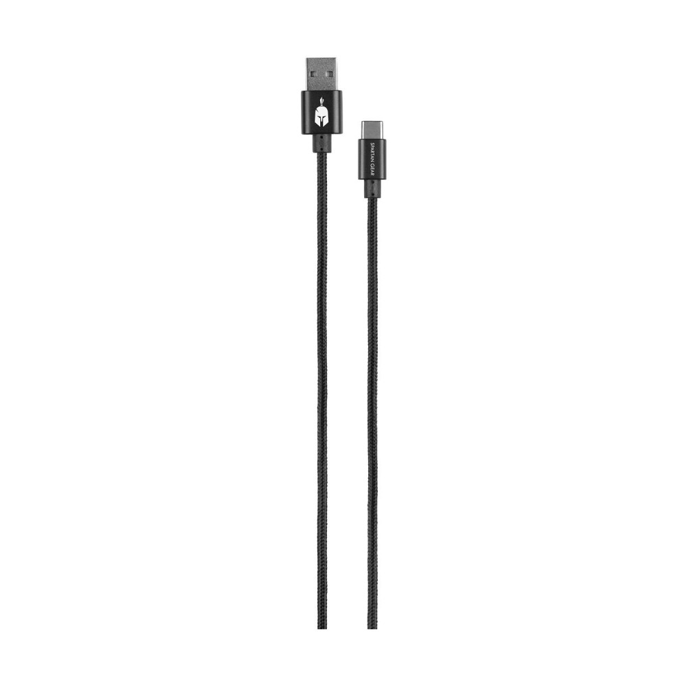 Spartan Gear - Double Sided USB Cable (Type C) (length: 2m - compatible with playstation 5, xbox series x/s, tablet, mobile) (colour: Black)