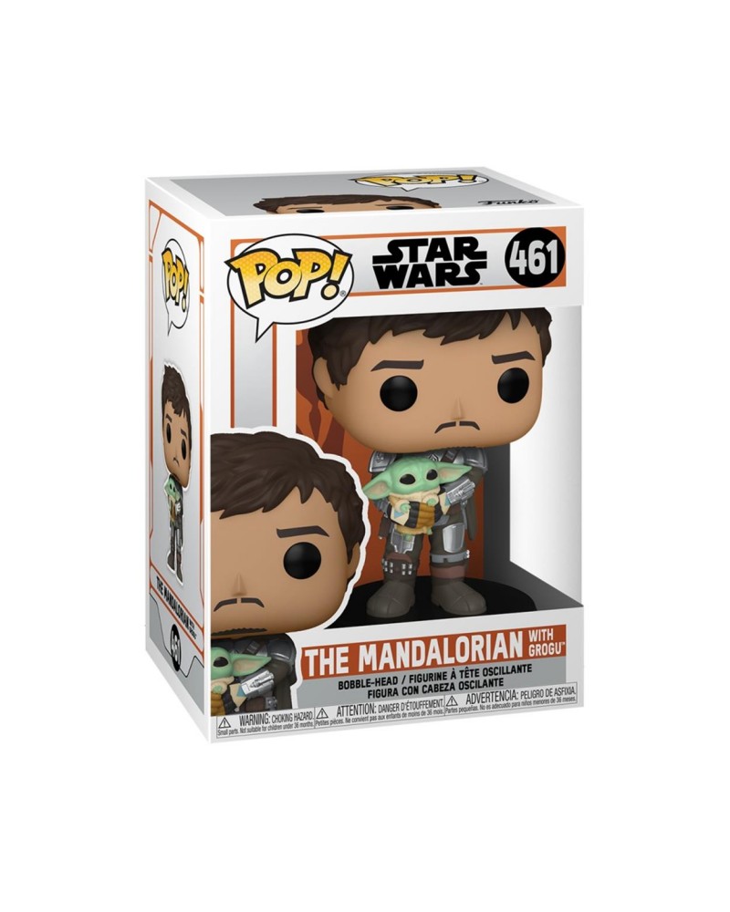 Funko Pop! Disney Star Wars: The Mandalorian - The Mandalorian With Grogu #461 Bobble-Head Vinyl Figure