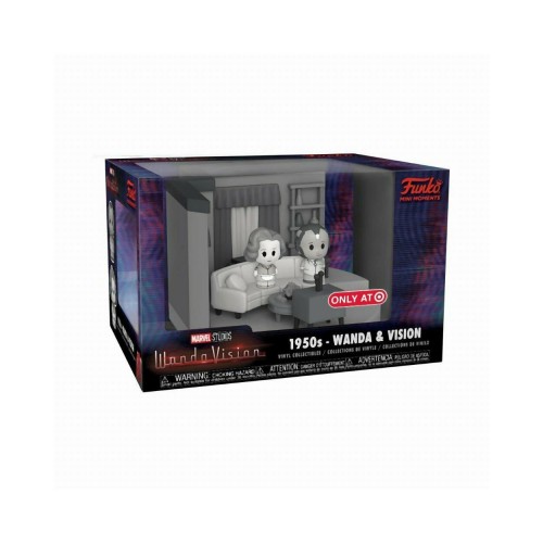 Funko Mini Moments: Marvel Studios WandaVision - Living Room 1950's Wanda &amp; Vision (Special Edition) Vinyl Collectibles